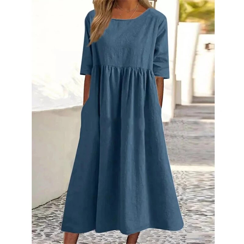 Elegante dames lentejurk, comfortabel en stijlvol, ideaal voor casual of formele gelegenheden.