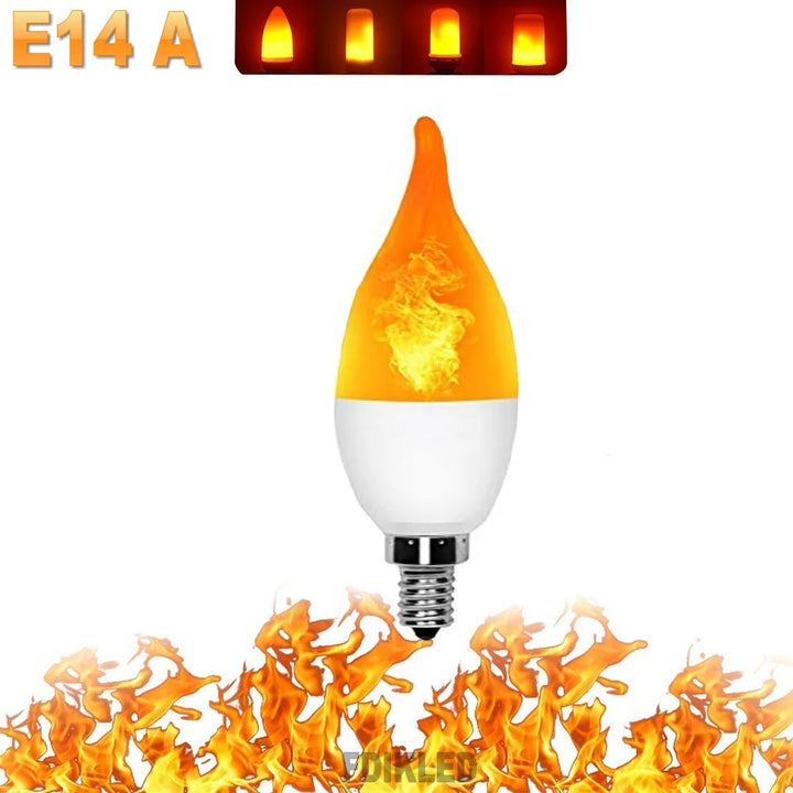 Vlamlamp E14 met adembenemend vuur effect; voor elke sfeer.