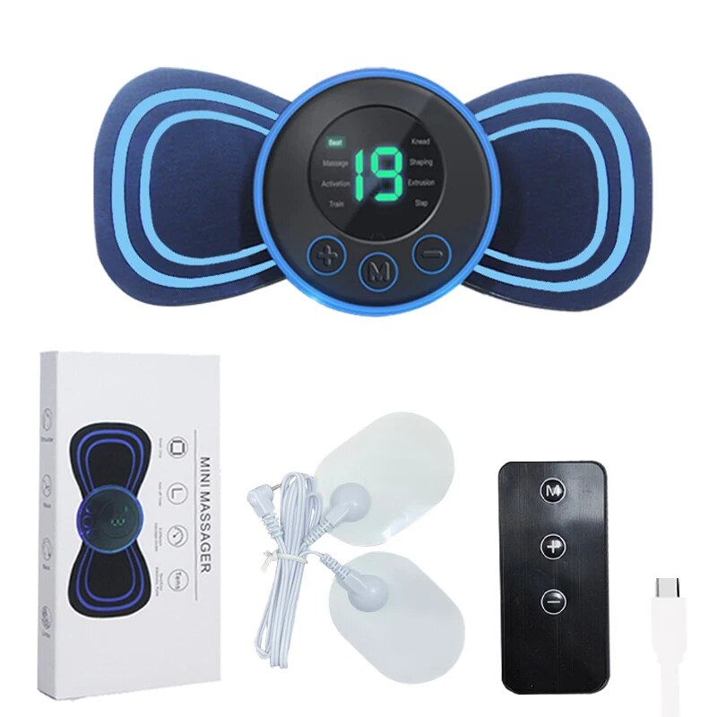Intelligent massageapparaat voor nek, USB oplaadbaar, draagbaar en ontspannend met pad & afstandsbediening.