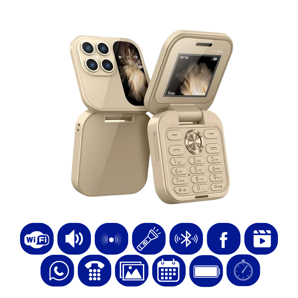 Ideale Dual SIM klaptelefoon voor reizigers, overal bereikbaar met twee nummers.