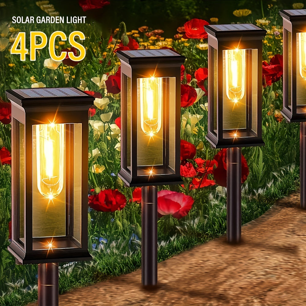 Close-up van een moderne solar tuinlamp met heldere led, perfect voor efficiënte buitenverlichting.