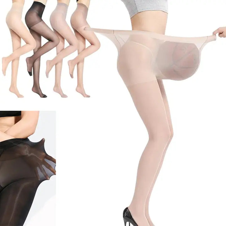 Detailfoto van de fijne, onverwoestbare stof van de Silva bodyshaping dames panty, anti-ladder textuur.