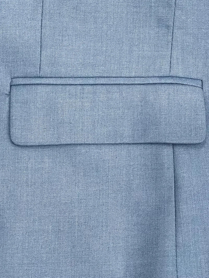 Zakelijk driedelig heren pak, slim fit, professioneel en comfortabel voor lange werkdagen.