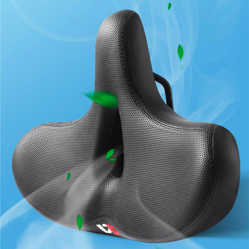 Waterdicht fietszadel met schokabsorptie voor optimaal comfort tijdens het fietsen. Extra breed en ergonomisch.