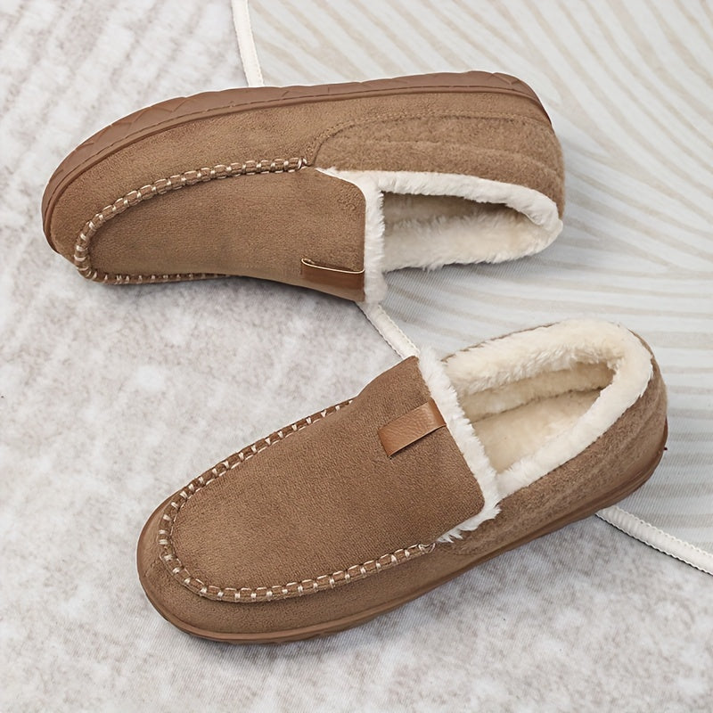 Zachte heren loafers pantoffels, grijs, ultiem comfort voor voeten thuis.
