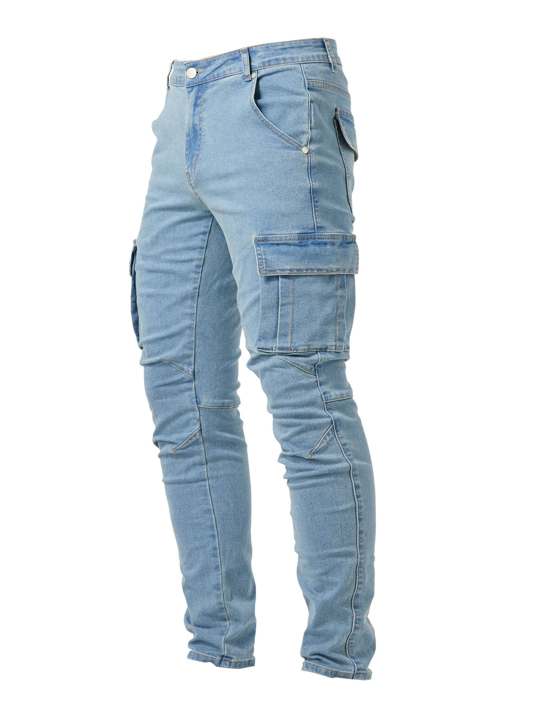 Heren slim fit cargo jeans met stretch, ideaal voor een comfortabele en modieuze casual look.