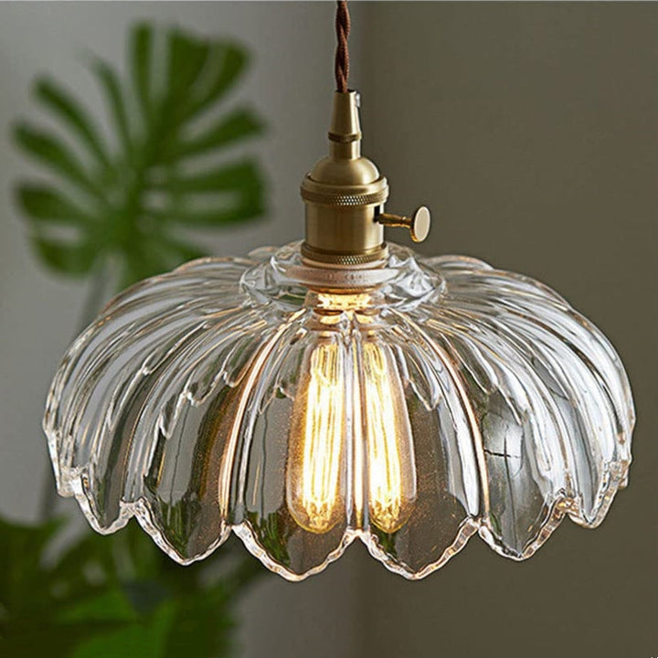 Groene glazen bellen plafondlamp, moderne sfeerverlichting voor de woonkamer.