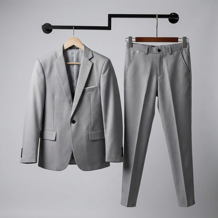 Tweedelig elegant damespak voor een comfortabele en zakelijke uitstraling. Perfect voor formele gelegenheden.