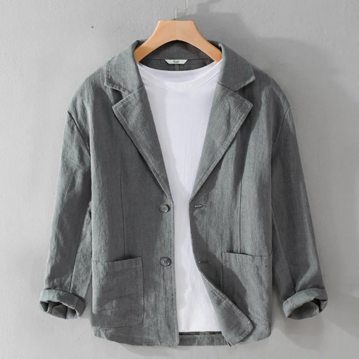 Stijlvolle casual-chique herenblazer, combineert elegantie met optimaal draagcomfort.