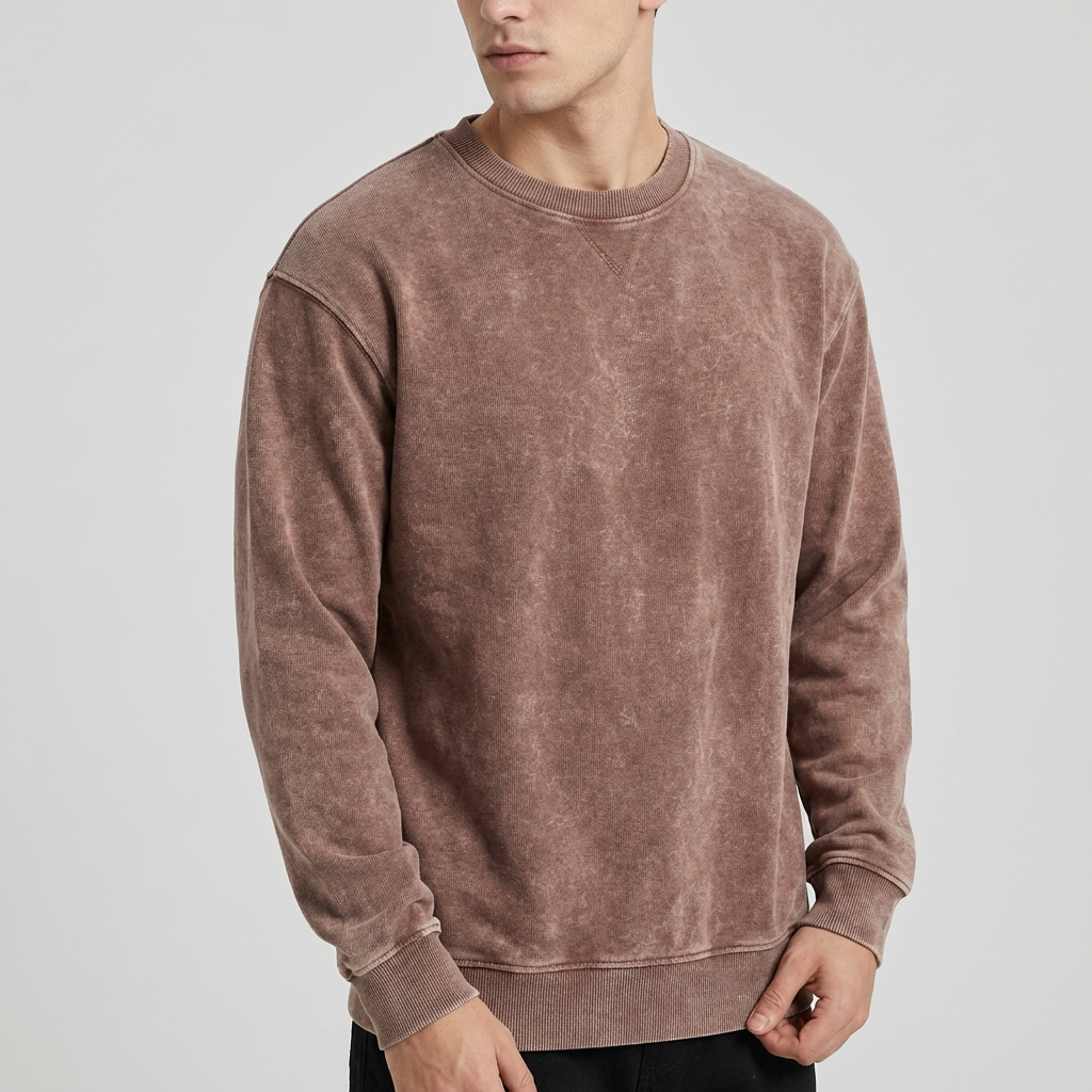 Heren trui: casual, comfortabel en trendy met een unieke washed look. Nieuwe collectie.