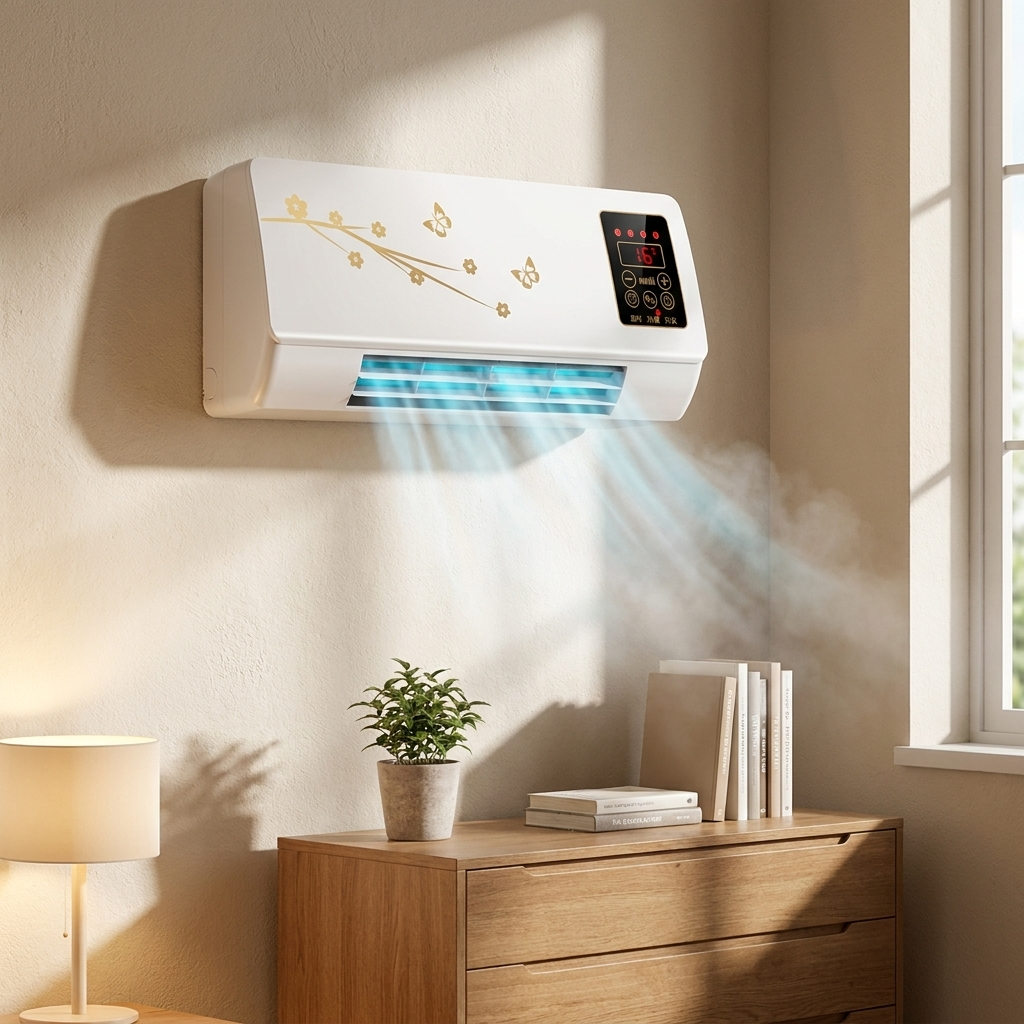 Ophangbare airco koeler WC2026 voor stille, krachtige verkoeling thuis of op kantoor, ideaal tegen de zomerhitte.