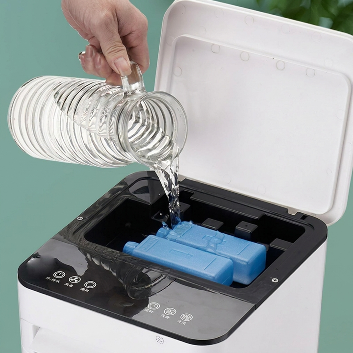 Compacte draagbare airco ventilator WC2026. Perfecte koeling voor de zomer, thuis of kantoor.