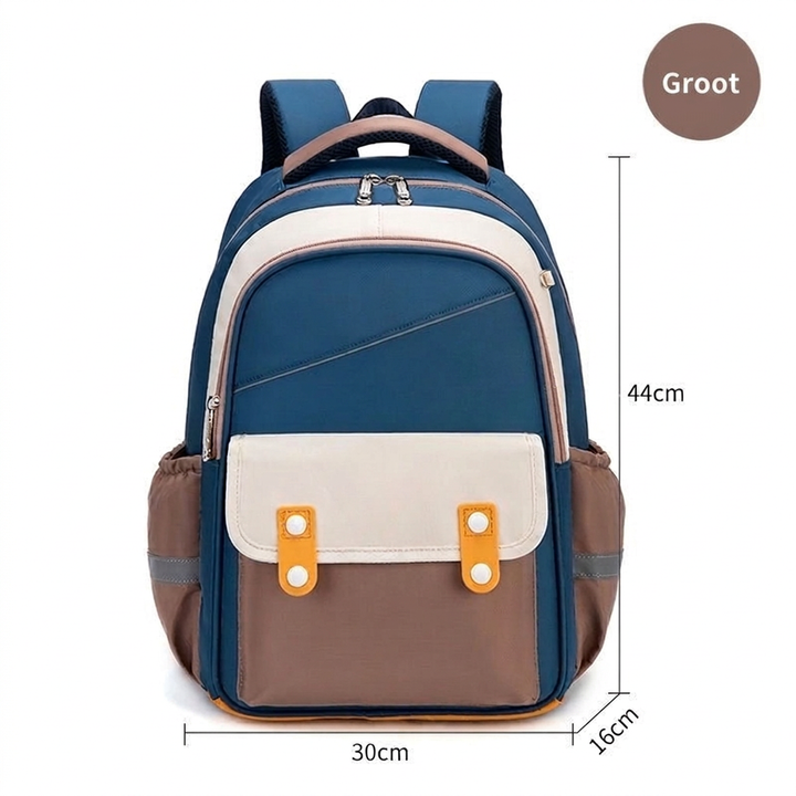 Moderne paarse kinderrugzak voor de basisschool, perfect voor boeken en lunch. Comfortabele kindertas voor dagelijks gebruik.