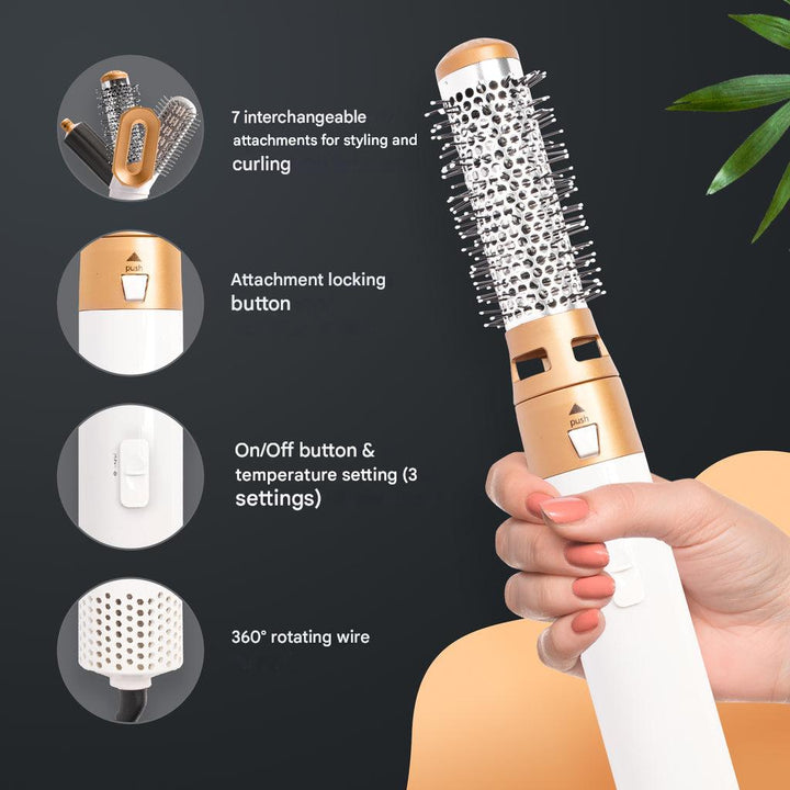 Gemakkelijk te gebruiken 7-in-1 föhnborstel; creëer diverse kapsels snel met deze airstyler.