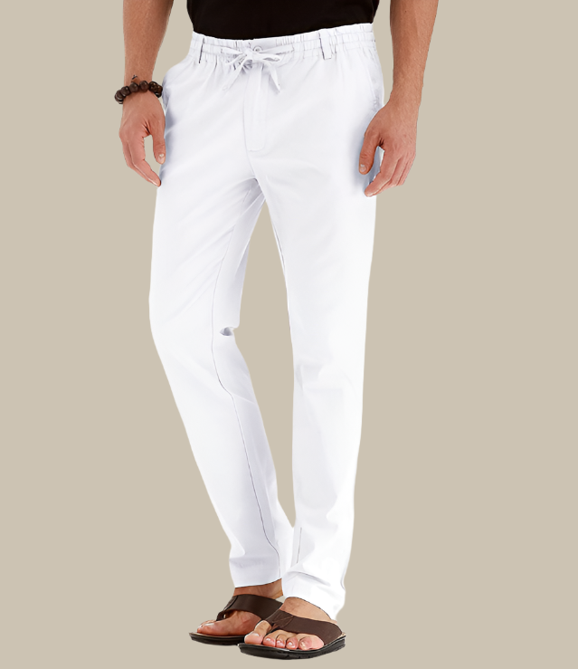 Heren casual zomerbroek met elastische tailleband, comfortabel en luchtig voor dagelijks gebruik.