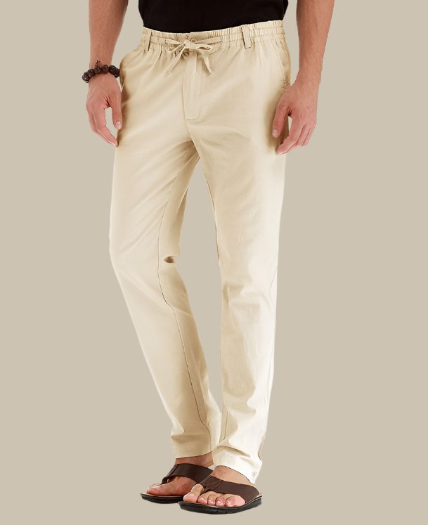 Heren zomerbroek met comfortabele elastische tailleband, perfect voor een relaxte en trendy look.