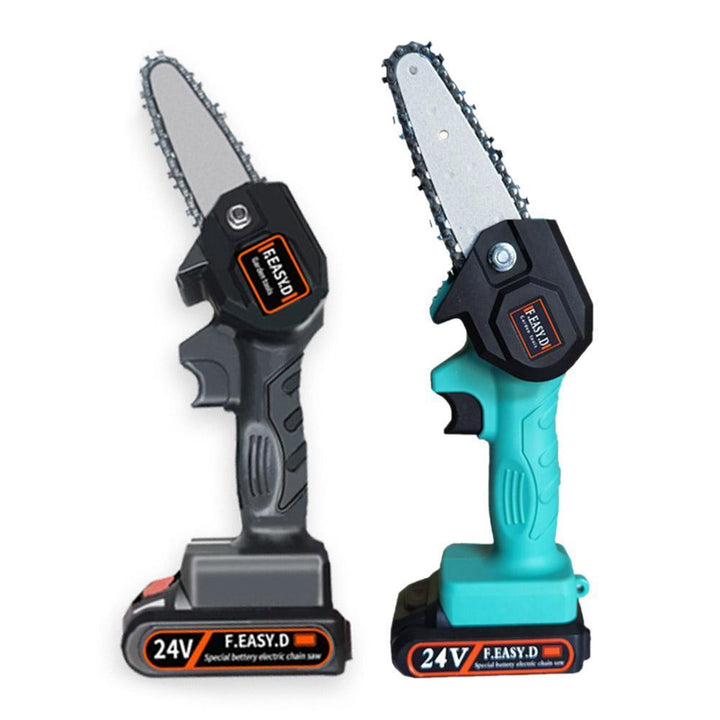 Lichtgewicht draagbare elektrische mini kettingzaag, onmisbaar gereedschap voor tuinonderhoud en houtbewerking.