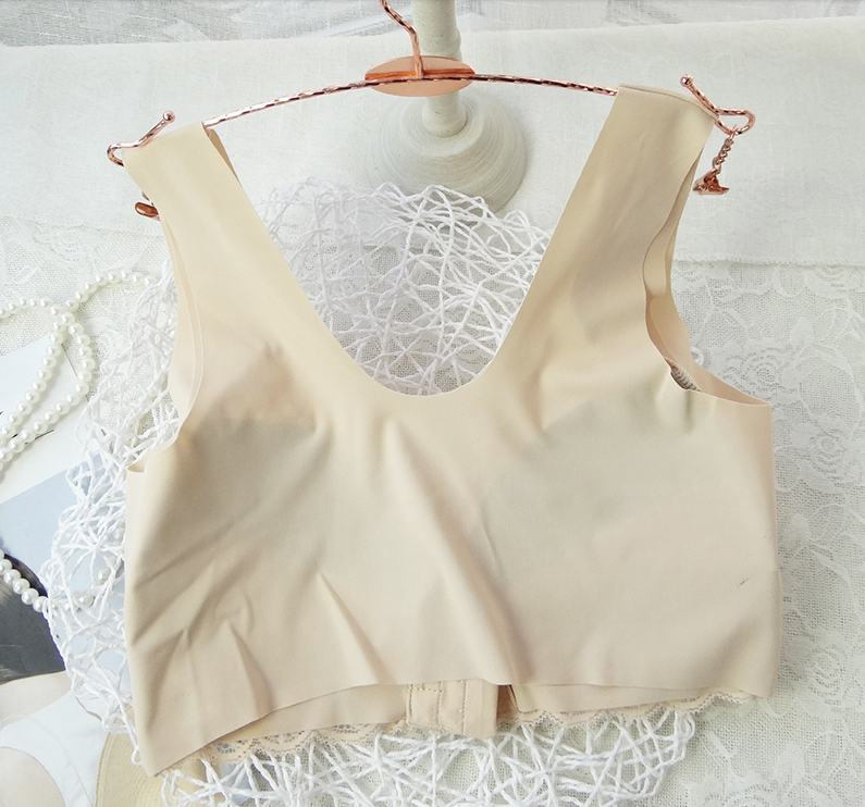 Praktische draadloze dames bh met voorsluiting, naadloos en ademend katoen voor de hele dag comfort.
