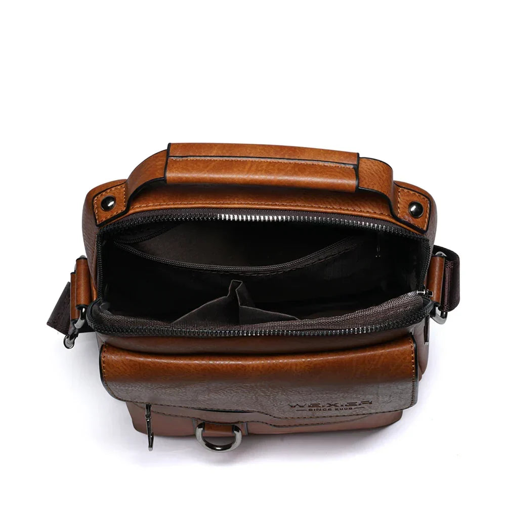 Trendy minimalistische leren dames crossbody tas, een functioneel en stijlvol accessoire.
