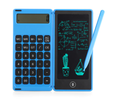 Unieke multifunctionele rekenmachine met schrijftablet, een innovatief cadeau of handige gadget voor iedereen.