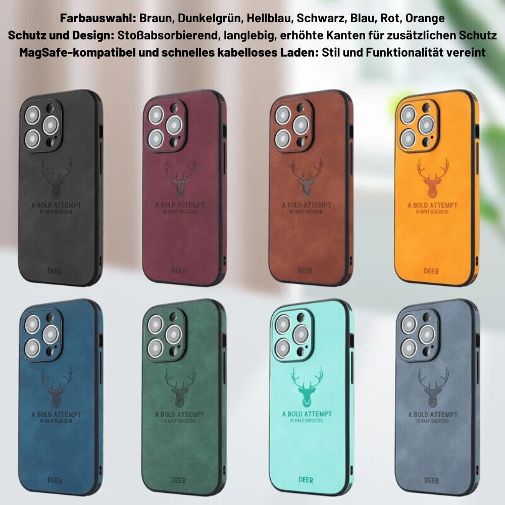 Schokbestendig en stijlvol leren iPhone hoesje, het perfecte cadeau.