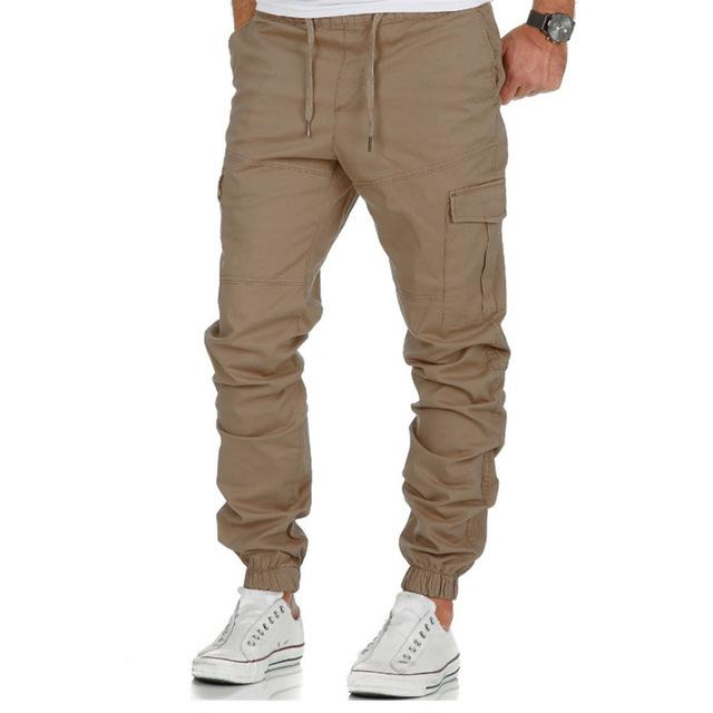 Modieuze heren cargo joggers van ademende katoenmix, perfect voor een casual streetwear look in lente/herfst.