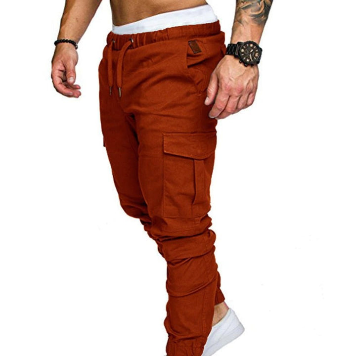 Comfortabele heren cargo broek met elastiek, ideaal voor bewegingsvrijheid. Trendy en casual mode voor mannen.