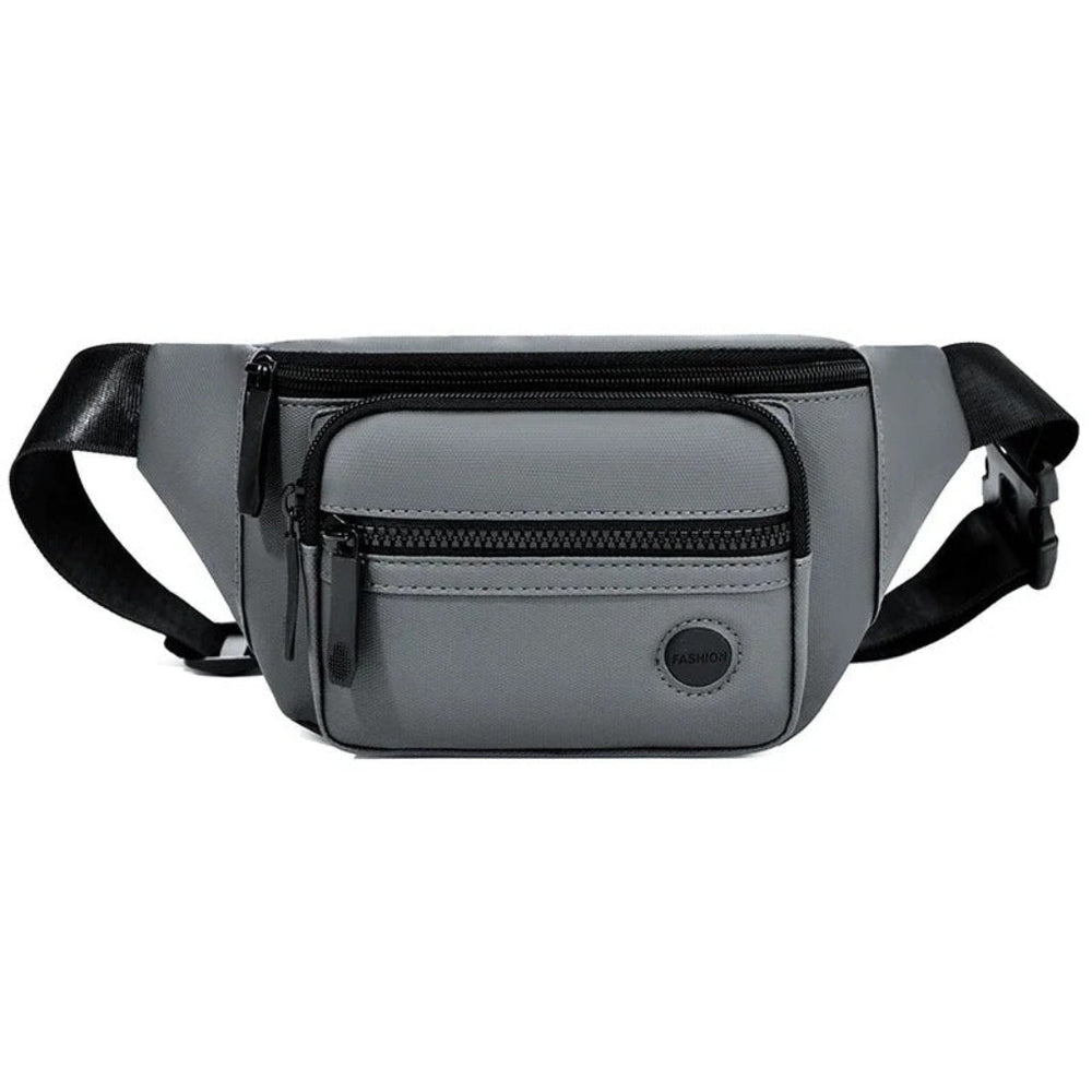 Multifunctionele heren heuptas, te dragen als crossbody of borsttas, waterdicht en lichtgewicht.