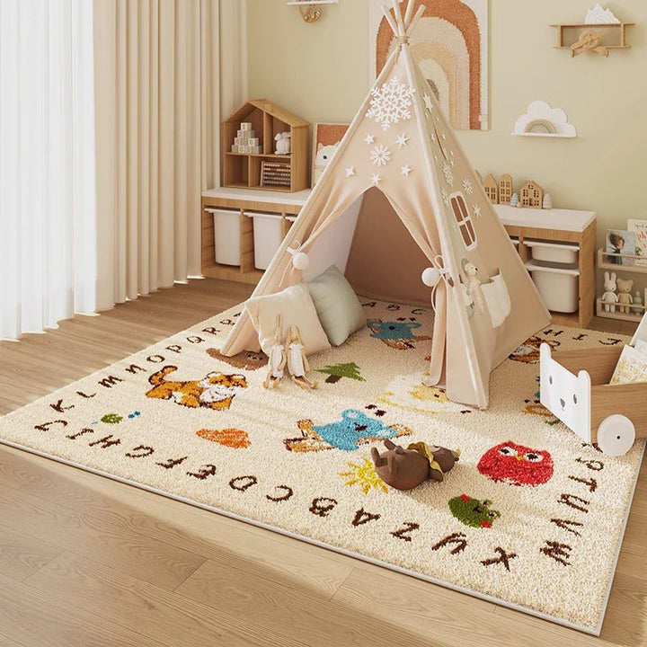 Praktische opvouwbare babyspeelmat van memory foam, waterdicht en makkelijk op te bergen na het spelen.