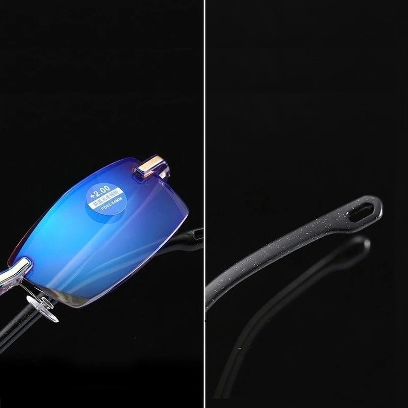 SteadySight multifocale leesbril met anti-blauw licht. Heldere zichtcorrectie en oogbescherming bij presbyopie.