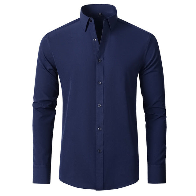 Modern elastisch herenoverhemd, combineert mode met ultiem comfort en dynamische flexibiliteit.