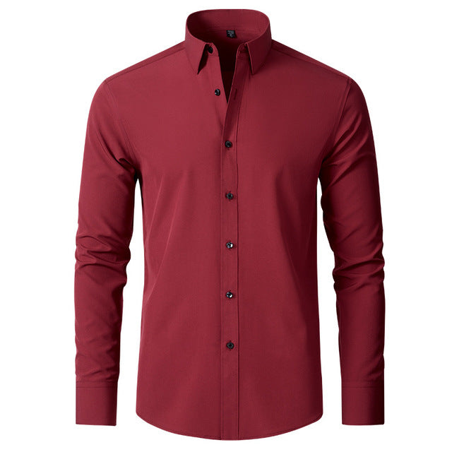 Net heren overhemd met stretch, ideaal voor een verzorgde uitstraling, formeel of casual kleding.
