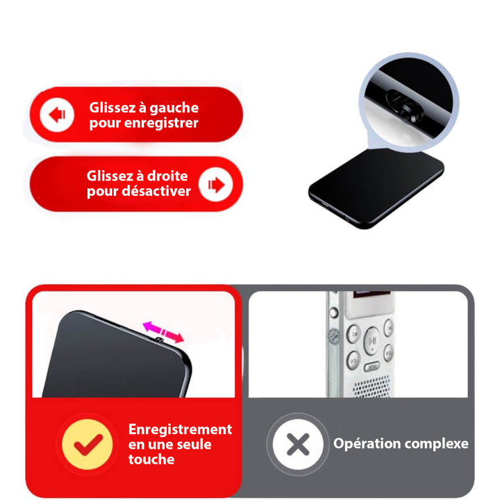 Mini voice recorder, ultra-dunne elektronica voor hoogwaardige audio opname.