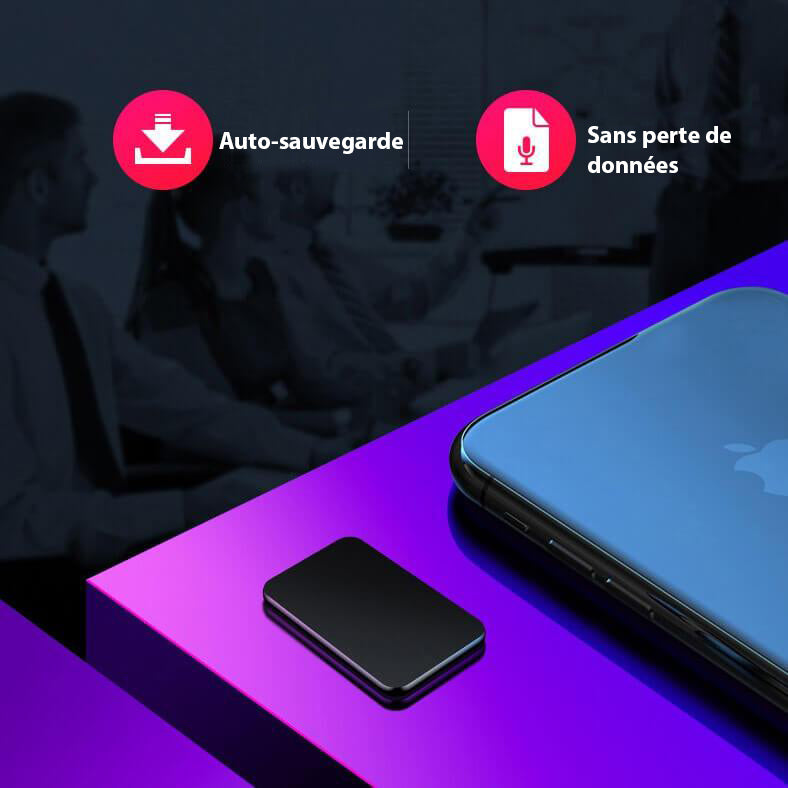 Draagbare professionele audio recorder, mini formaat en ultra-dun voor elke situatie.