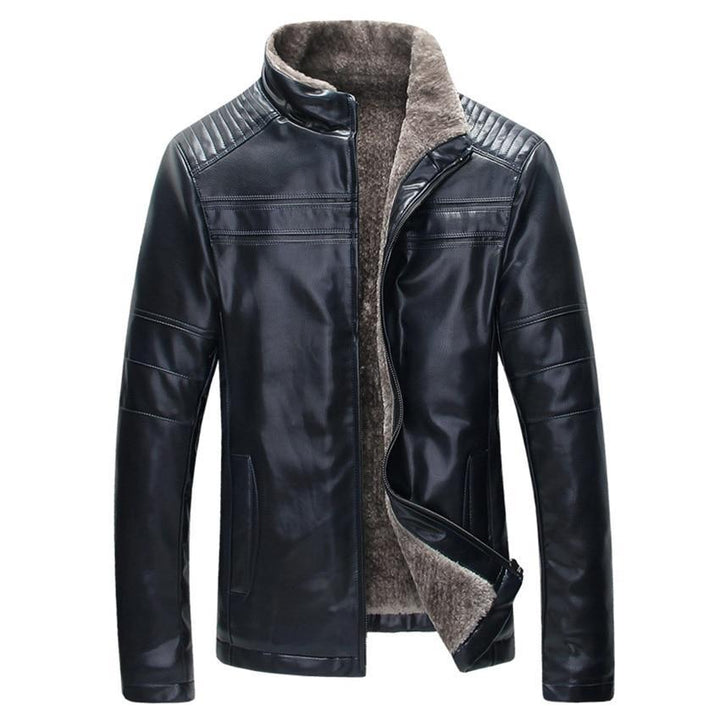 Zwarte heren jas wild west stijl, robuuste vintage motorjas, comfortabel voor alle seizoenen.