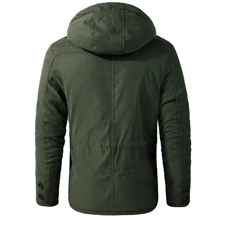 Warme heren parka met capuchon, winddicht en waterafstotend. Perfecte winterjas voor outdoor activiteiten.