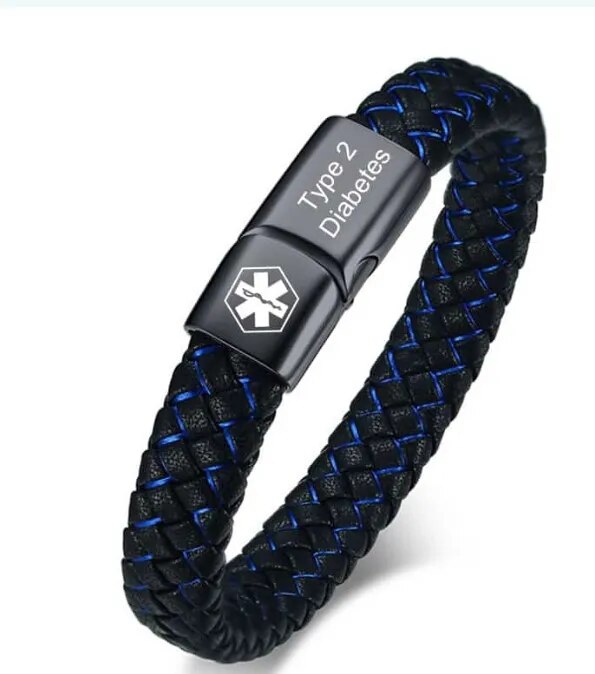 Medische wearable AlertBand: unisex diabetes alarm armband, toont gesproken alert en gezondheidsinfo voor patiënten.
