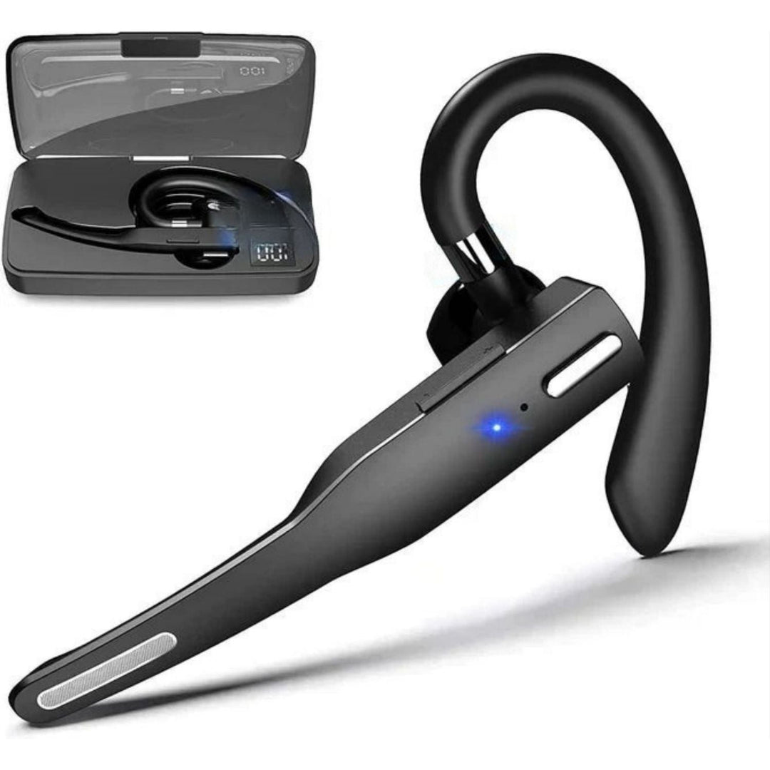 Draadloze Bluetooth headset met noise cancelling voor zakelijk gebruik; helder geluid en comfortabele pasvorm.