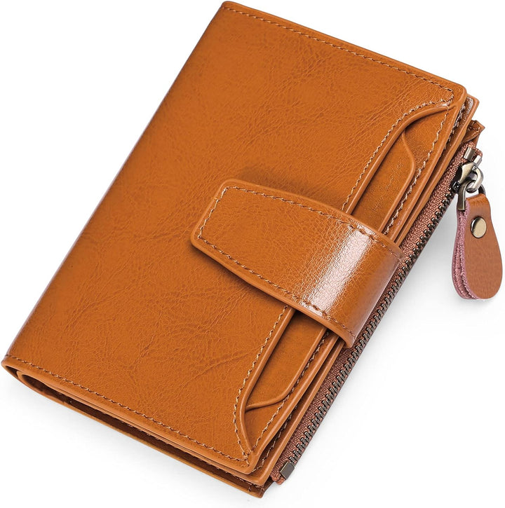 Elegante unisex portemonnee met compact design, gemaakt van leer, RFID-bescherming, perfect als modern accessoire.