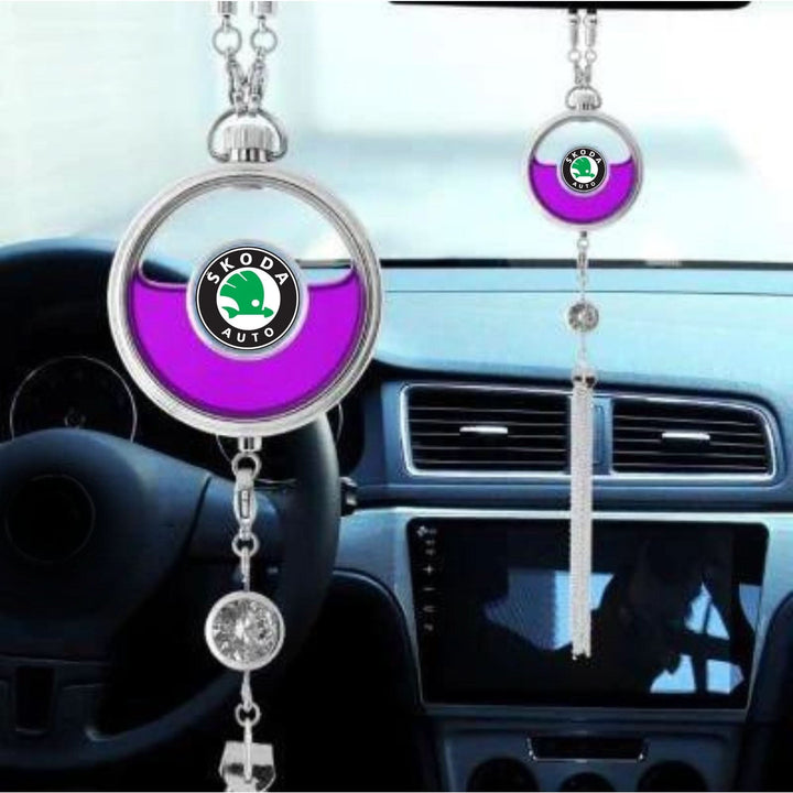 ScentRide auto parfumhanger met eigen logo, uniek autoaccessoire.