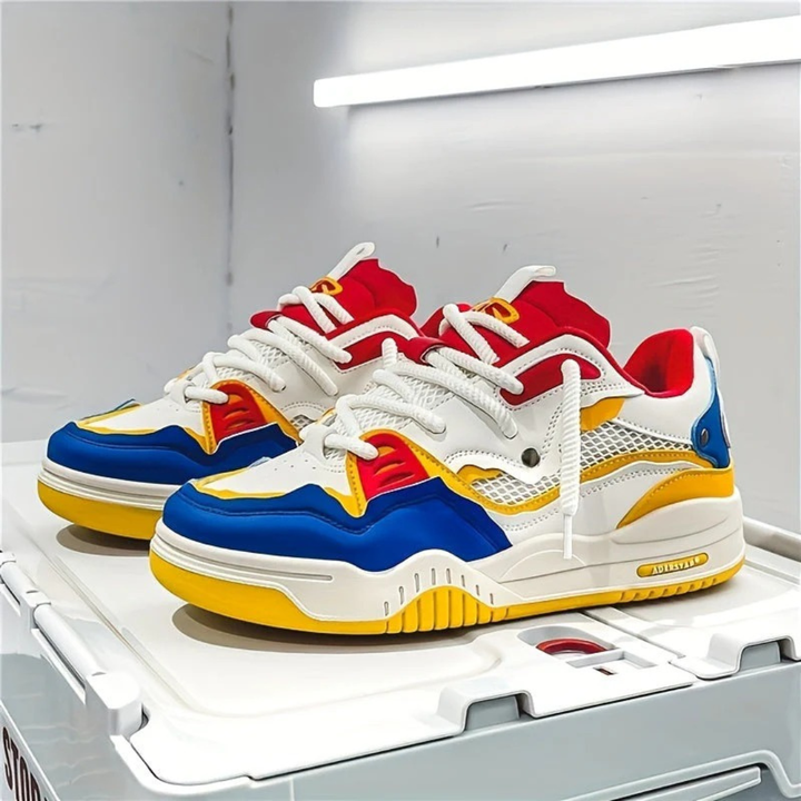Detail van moderne MVB26 heren sneakers in zwart, comfortabel en stijlvol voor herenmode.