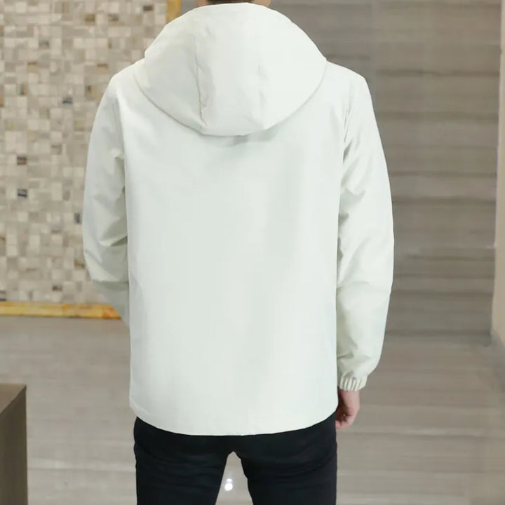 Stijlvol heren hoodie jack met rits, comfortabele bovenkleding voor dagelijks casual gebruik.