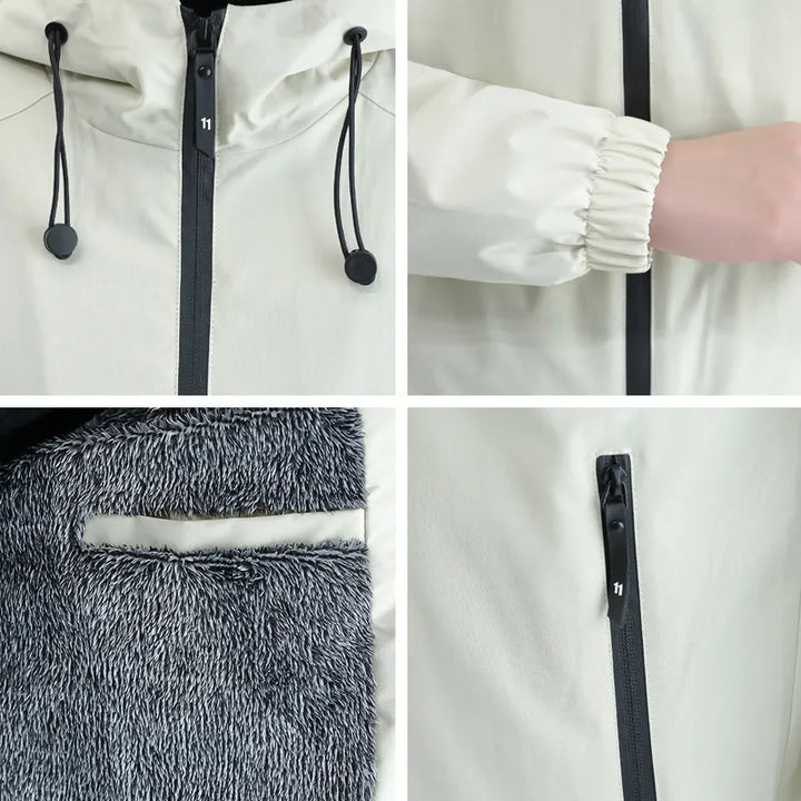 Modern heren jack met volledige rits en capuchon, trendy design voor lente en herfst.