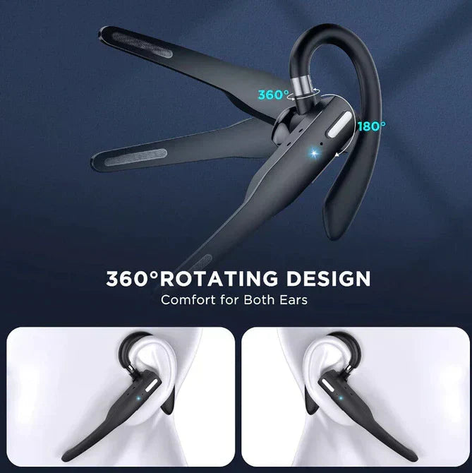 Hoogwaardige draadloze headset met dubbele microfoon, Bluetooth 5.1 en superieure ruisonderdrukking.