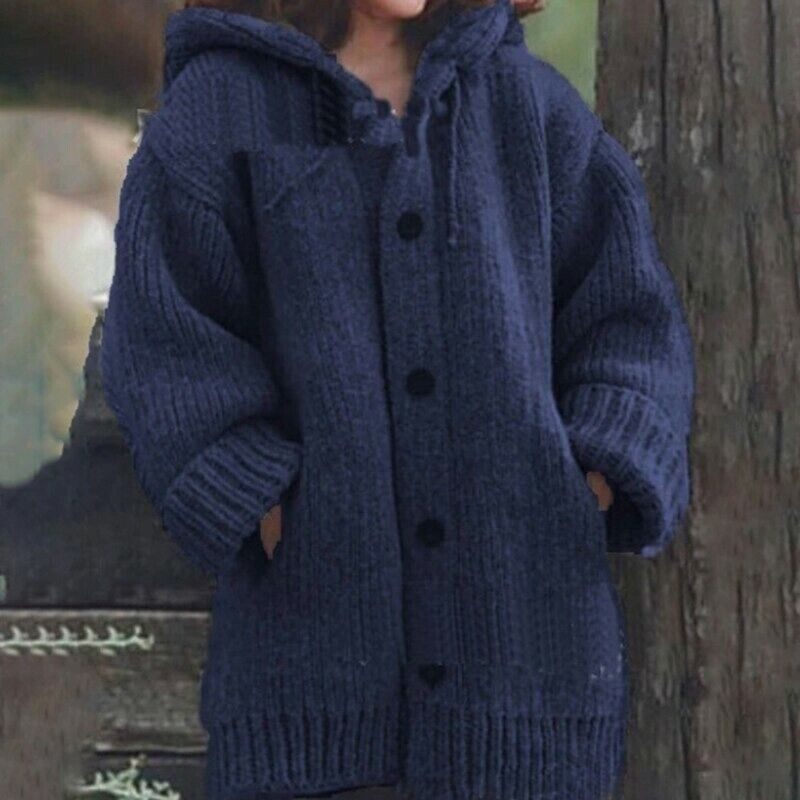 Trendy damesvest Aimie, oversized en effen. Comfortabele losse pasvorm, ideaal voor casual winterkleding.