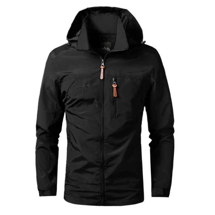 Heren waterdichte & winddichte outdoor jas Arvid. Ideaal voor wandelen, reizen en winterse avonturen.
