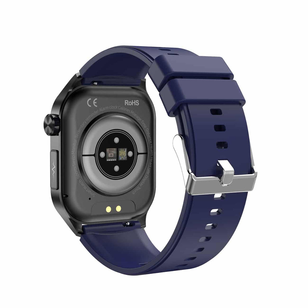 Gezondheidssmartwatch voor hartslag, bloeddruk en bloedsuiker. Unisex fitness horloge met EKG. Draagbaar.