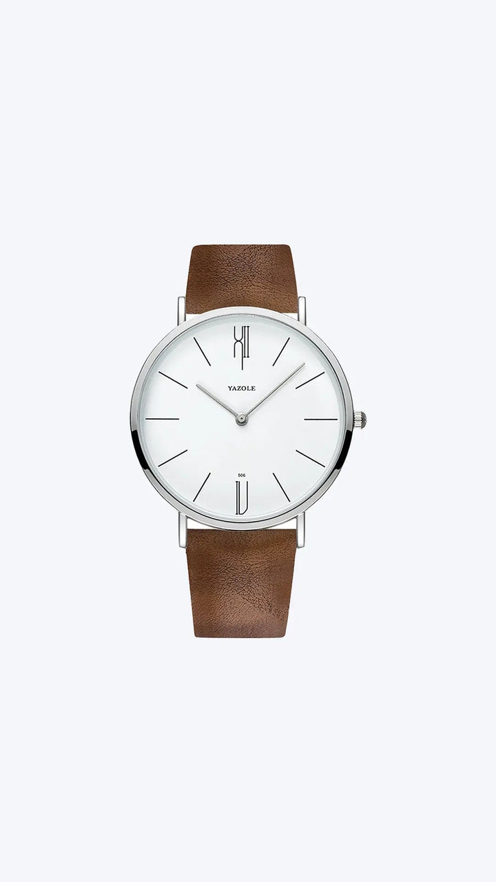 Vintage-geïnspireerd Henry herenhorloge; tijdloos design met lederen band, ideaal voor de modebewuste man.